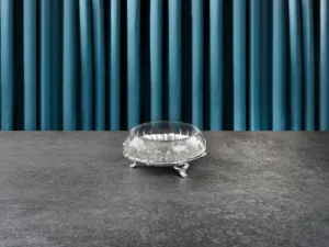 GÜL BORDÜR 18 CM DÖKÜM AYAKLI NİLÜFER İKRAMLIK
