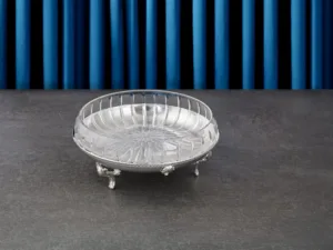 YAPRAKLI İNGİLİZ BORDÜR 22 CM NİLÜFER DÖKÜM AYAKLI İKRAMLIK