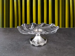 ÇİÇEK BORDÜR KRİSTAL BATON AYAKLI SUNUMLUK